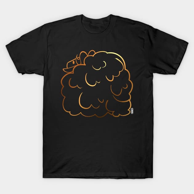 Golden Sheep behind T-Shirt by darklightlantern@gmail.com